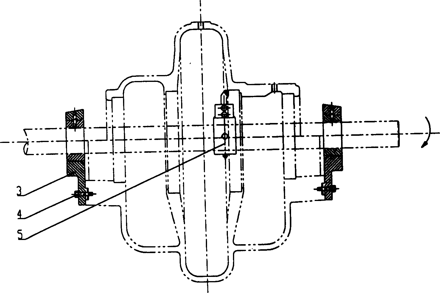 Process for machining ends, positioning ports and holes of central opened pump by special boring apparatus