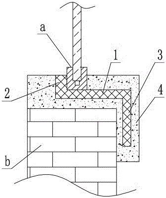 Waterproof auxiliary frame for buildings as well as machining and mounting methods of auxiliary frame