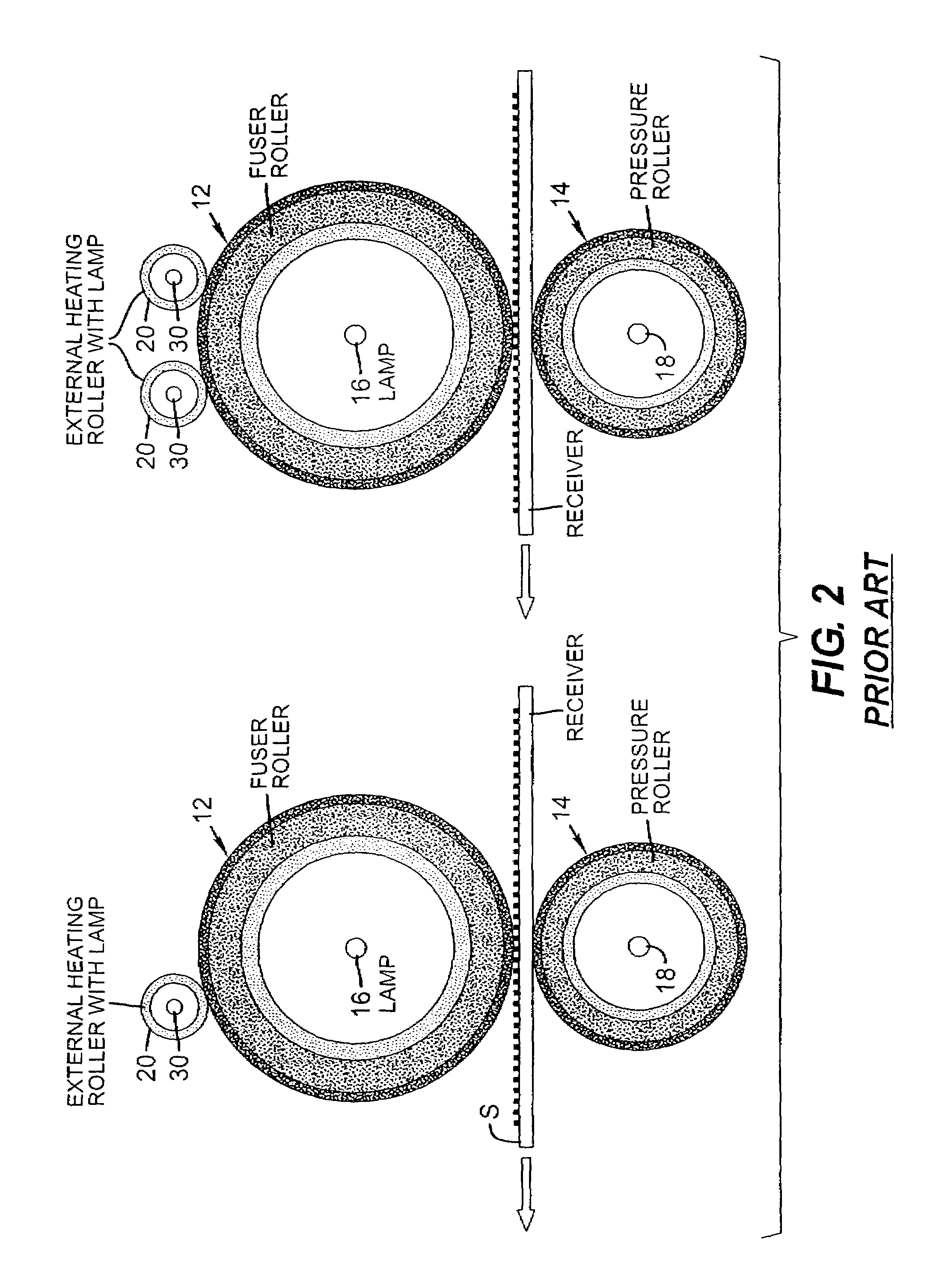 Variable power fuser external heater