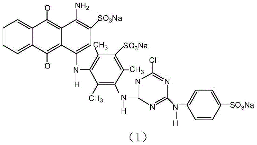 Method for preparing blue reactive dyes