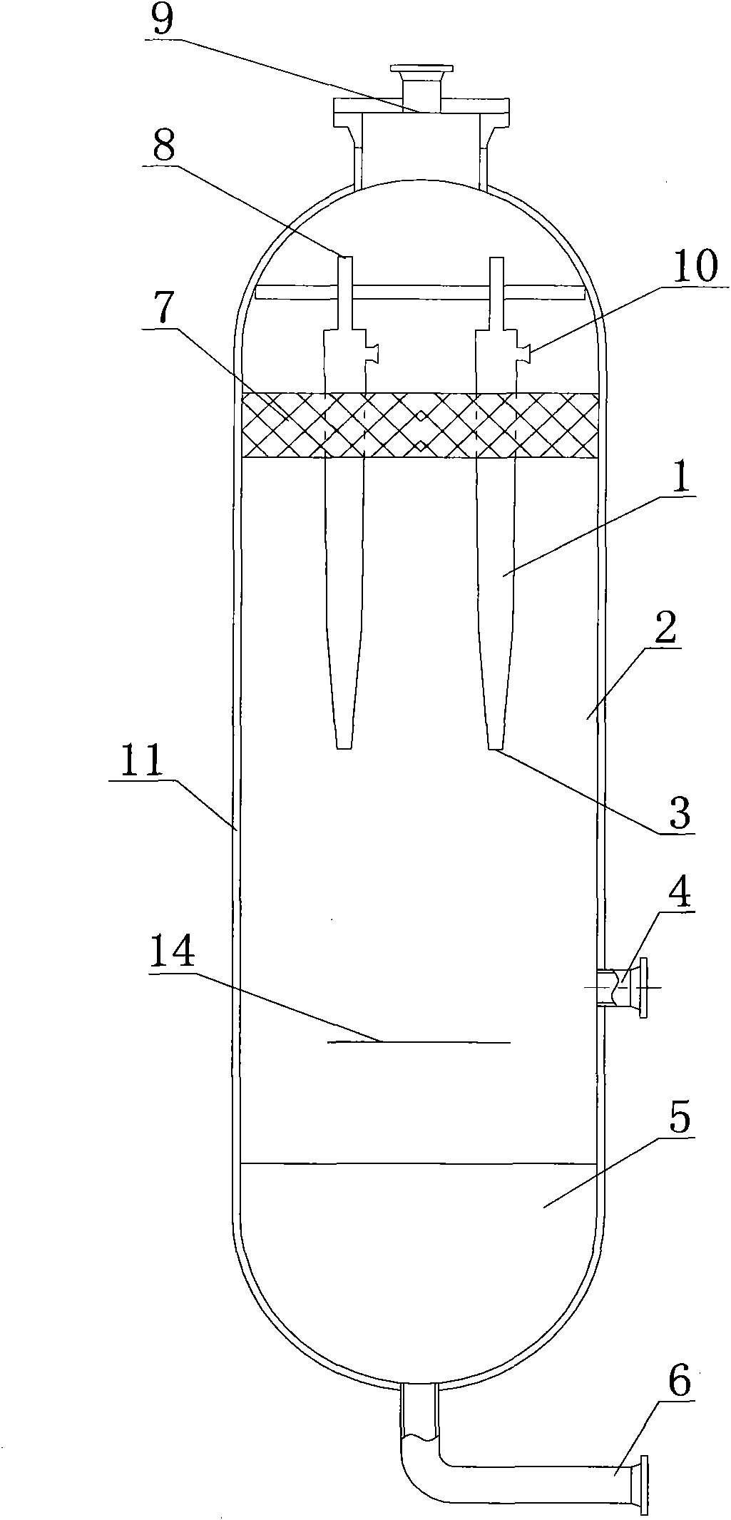 High-pressure separator and method for high-pressure separation