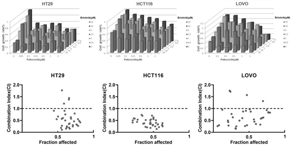 EGFR and CDK4/6 small molecule targeted drug composition and application thereof