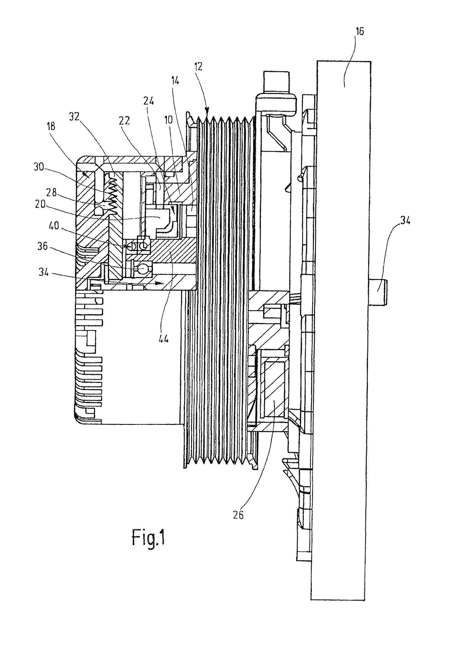 Fluid friction clutch