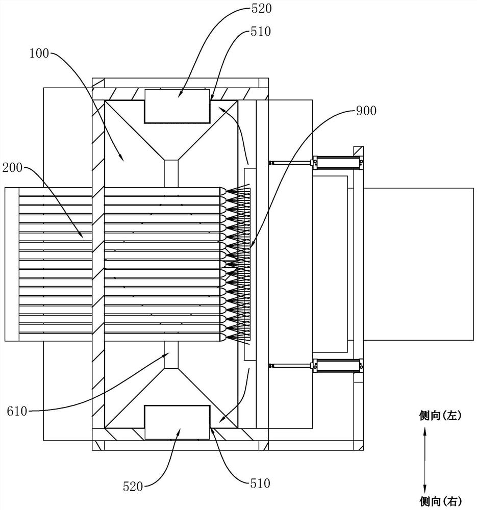 Coiled plate electrostatic powder vertical spraying chamber