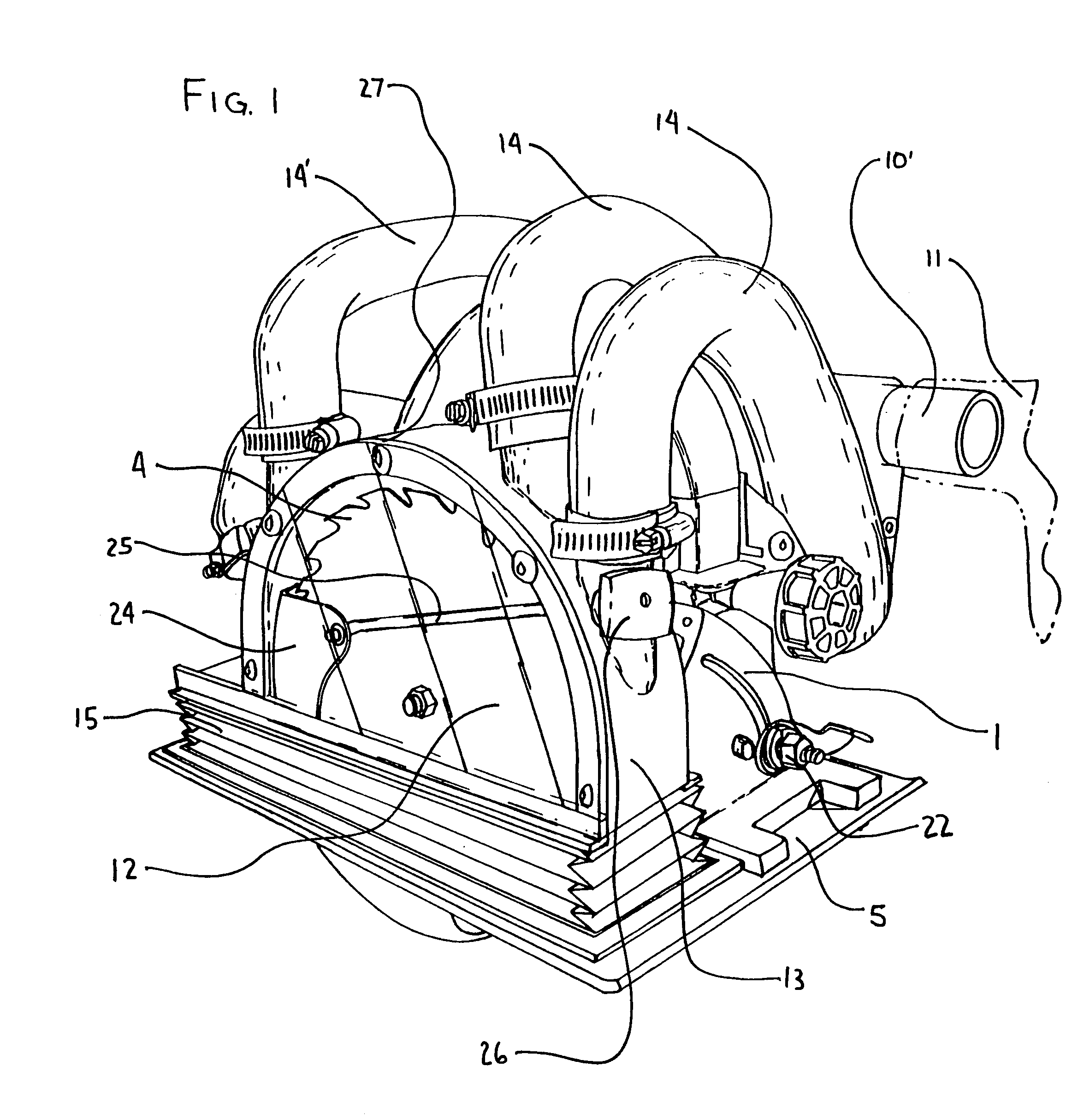 Self-contained vacuum saw