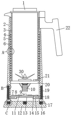 Intelligent voice water cup capable of automatically controlling temperature and replacing tooth function