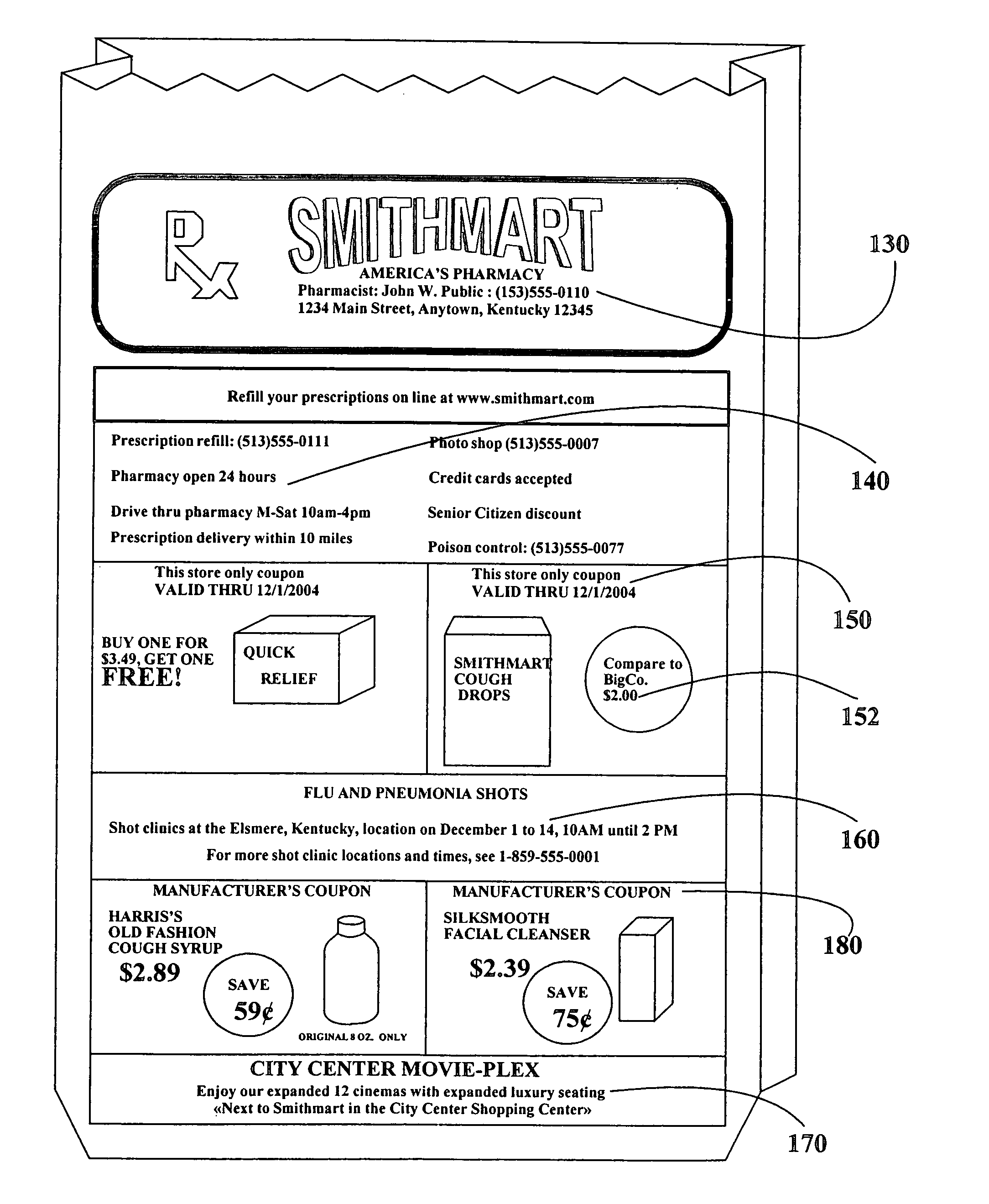 Method for producing targeted promotional information on retail shopping bags