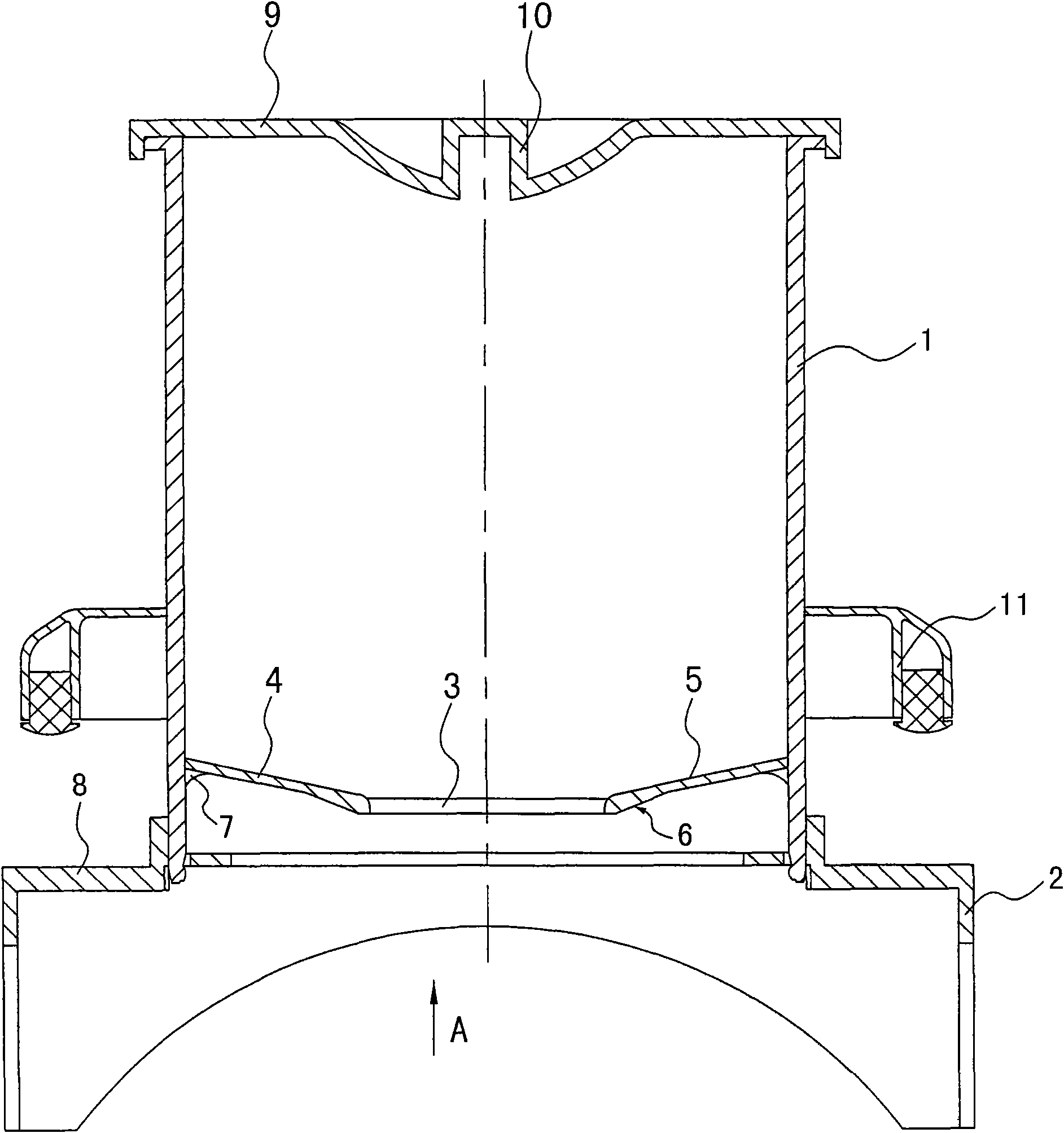 Disposable self-suction drinking water tank and bracket of water dispenser