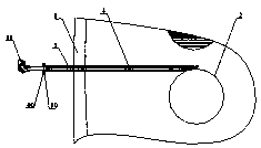 Temperature measurement device for radiant tube of rotary kiln