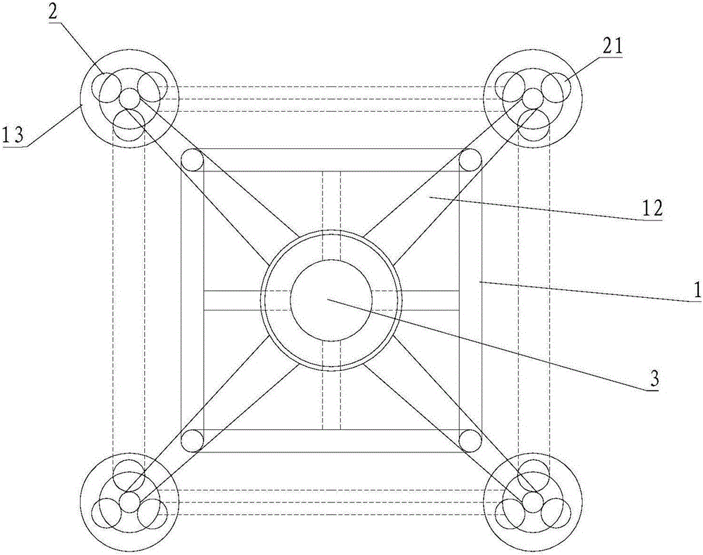 Offshore wind turbine tower foundation structure and installation method