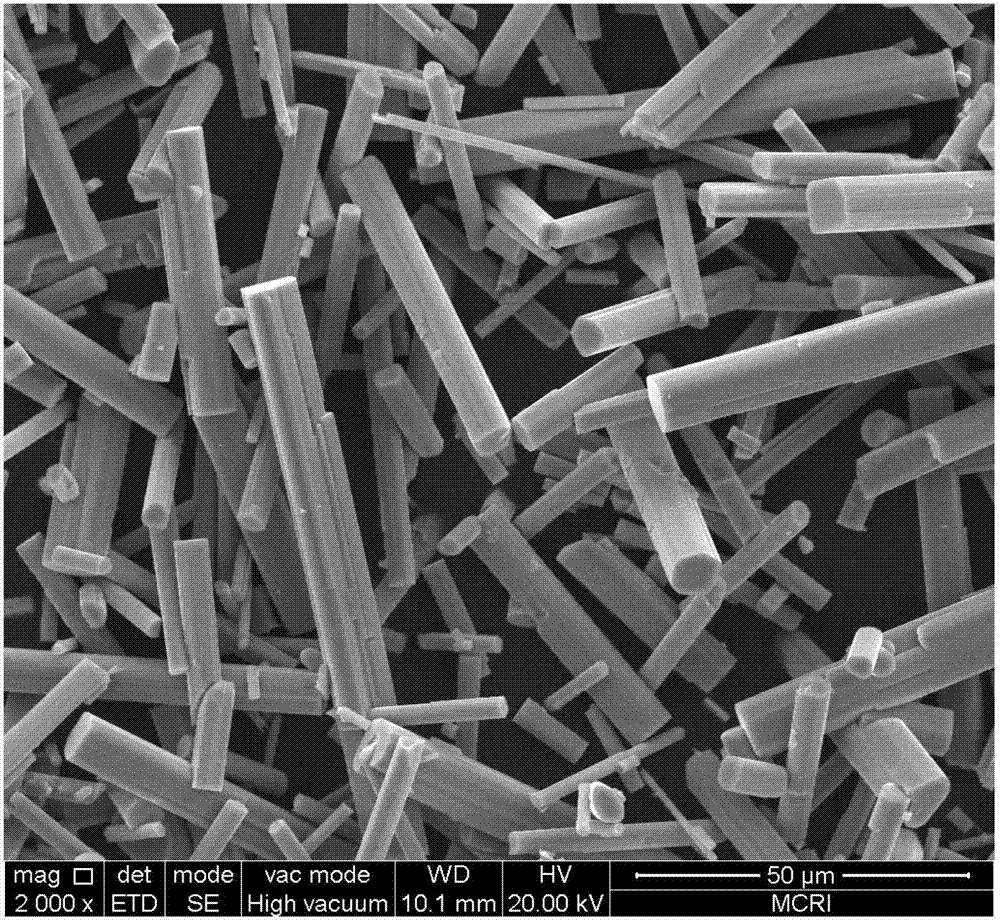 Preparation method of cylindrical strontium sodium niobate crystallite powder