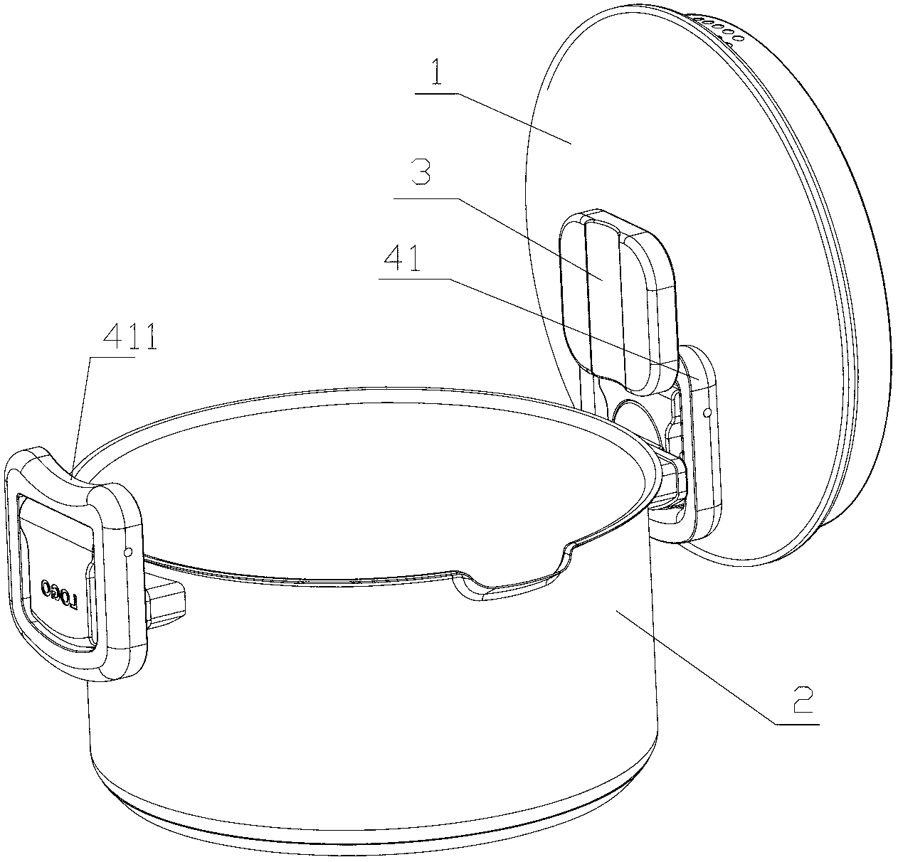 Bidirectional floating foldable double-lug pot