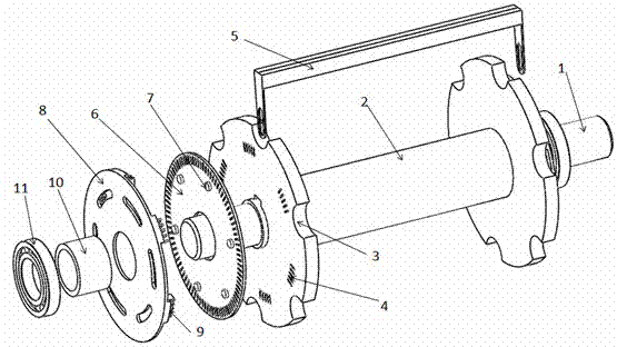 Fiber short cutter roller capable of adjusting cut-in angle of cutter in stepless mode