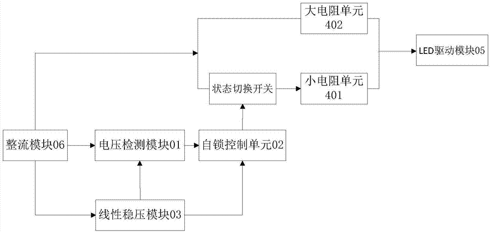 Switching circuit and lamp compatible with fluorescent lamp ballast