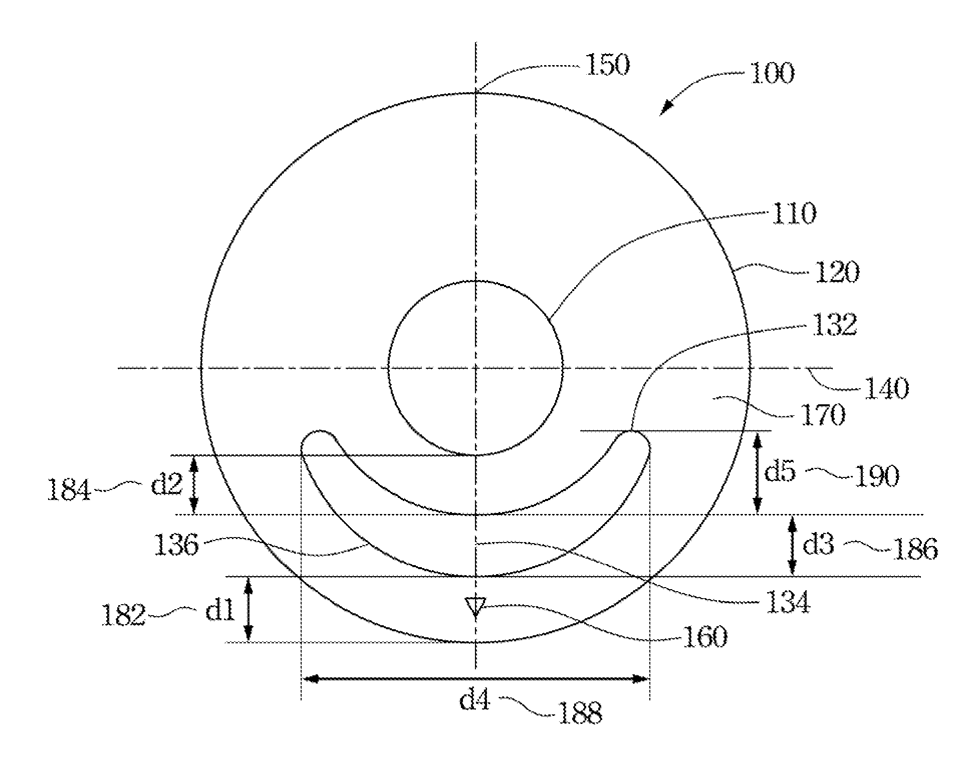 Segmented delta toric lens