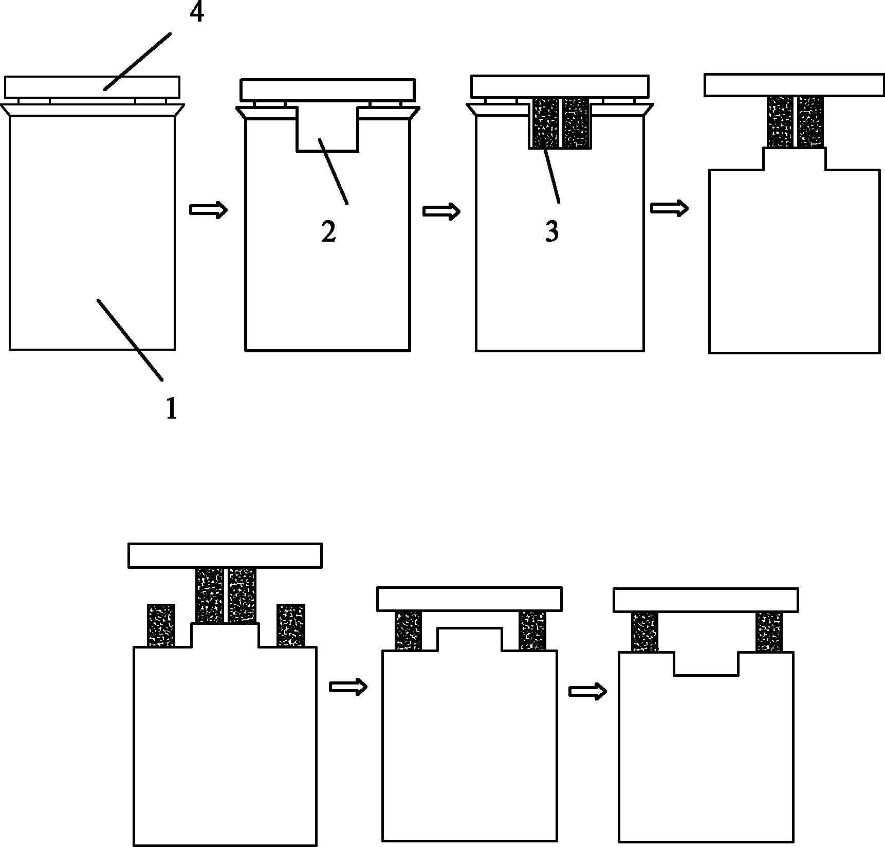 Non-blasting construction method for dismantling pier to land bridge