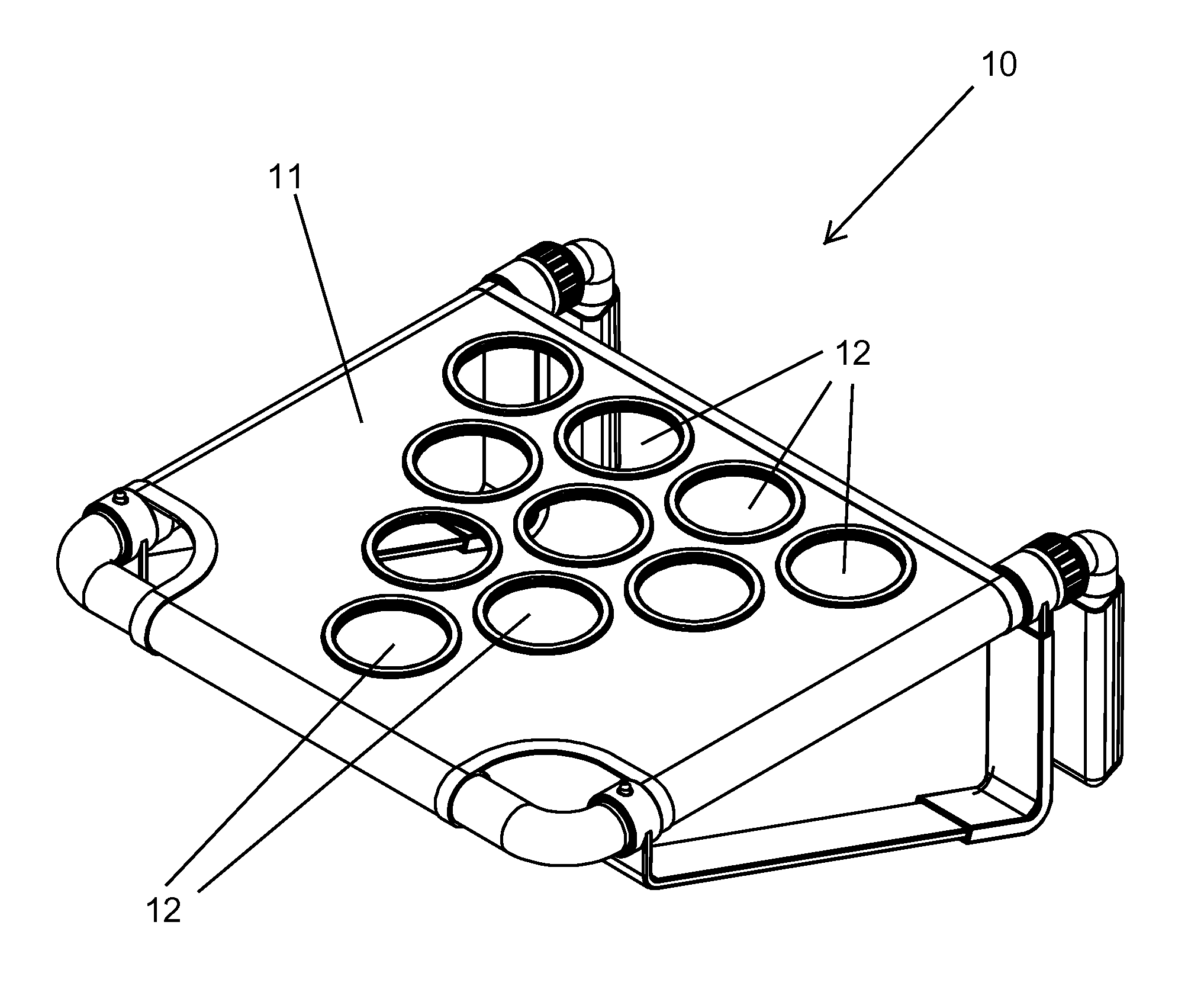 Portable beer pong apparatus and associated method