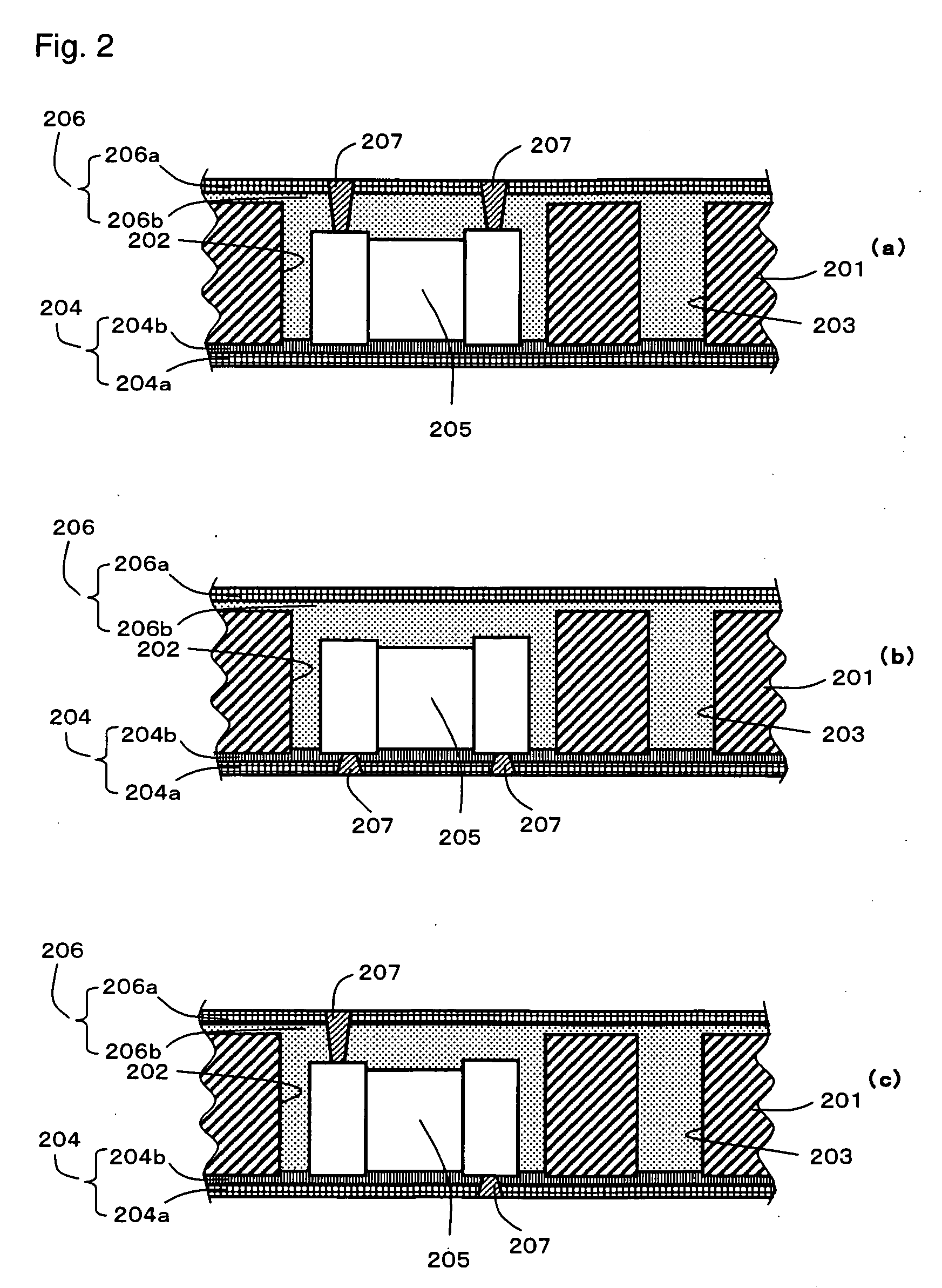 Multi-layer board incorporating electronic component and method for producing the same