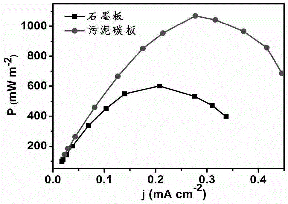 Preparation method and application of a sludge carbon plate electrode