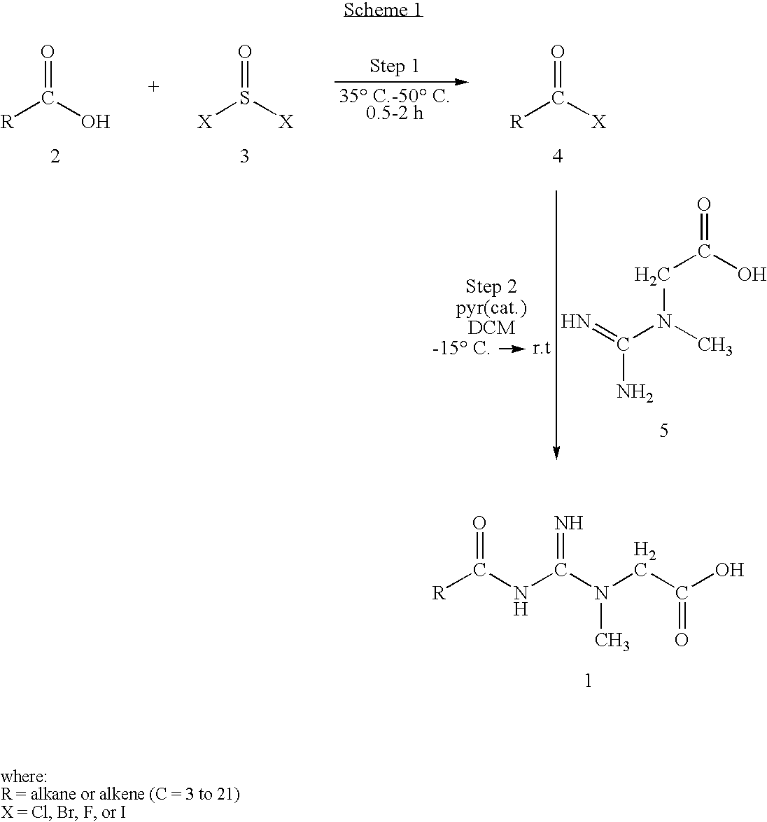 Creatine-fatty acids