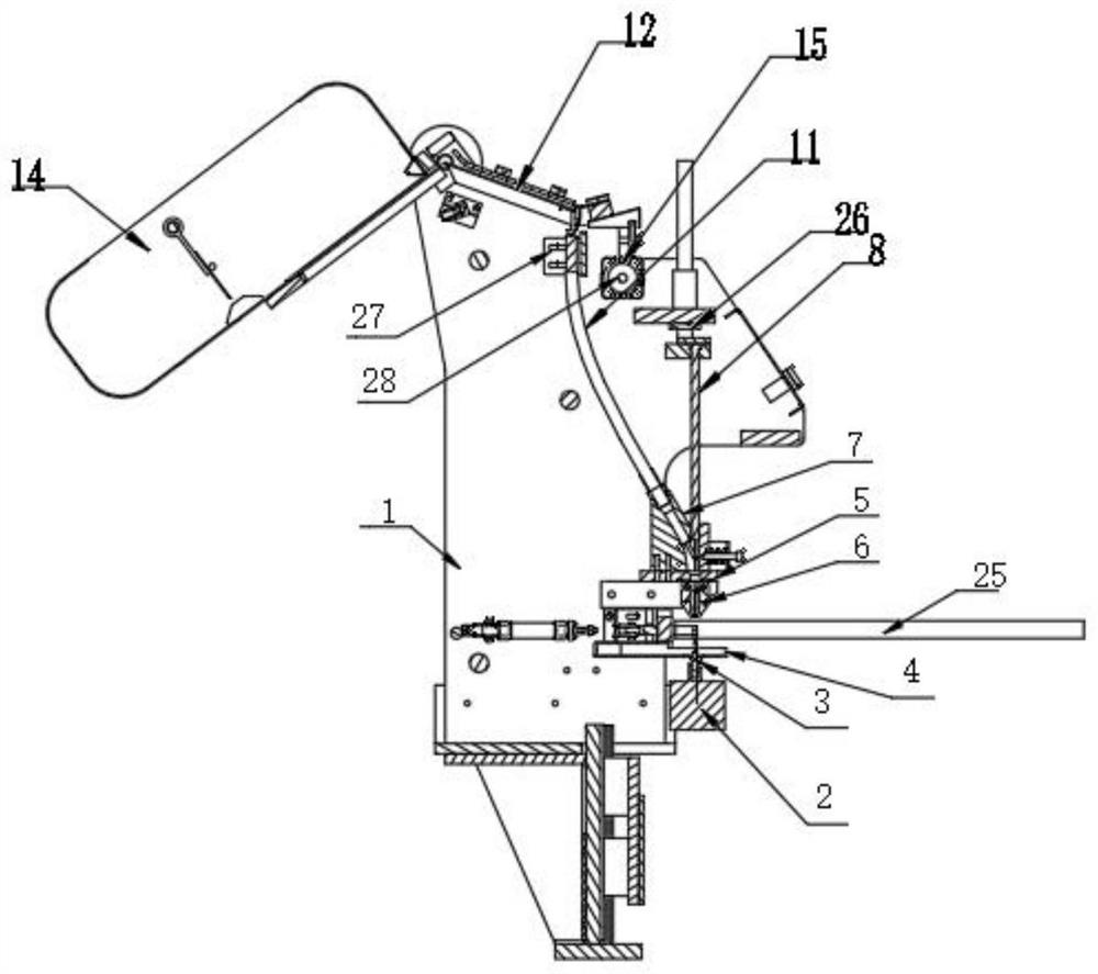 Punching and nail penetrating integrated device applied to coaming box assembly