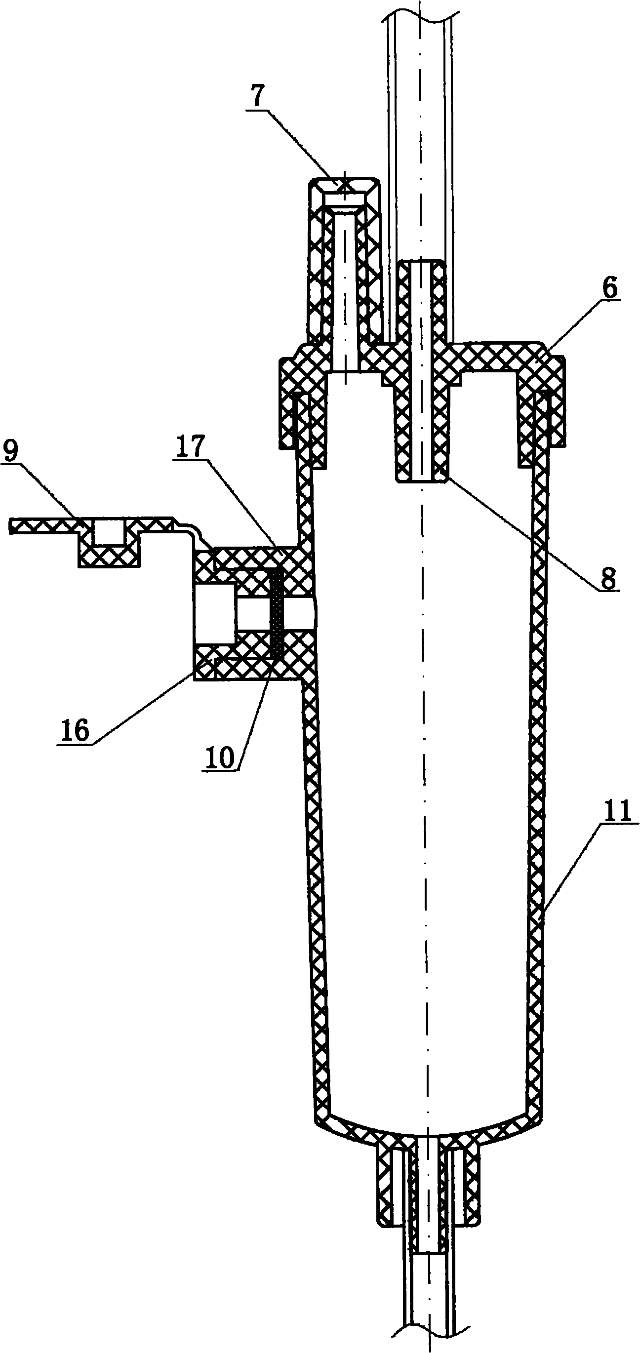 Automatic exhaust medicinal intravenous infusion set