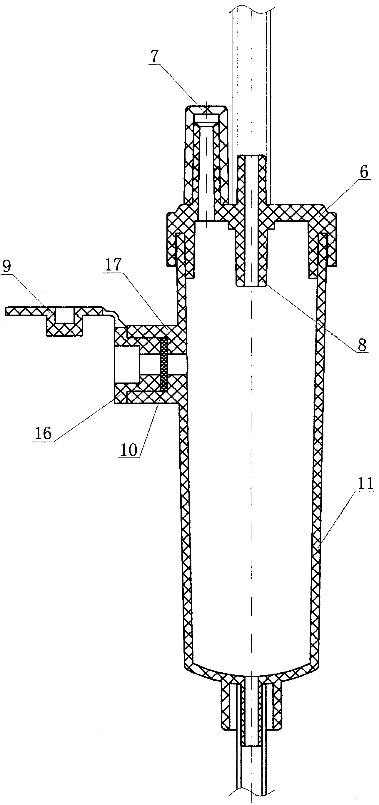 Automatic exhaust medicinal intravenous infusion set