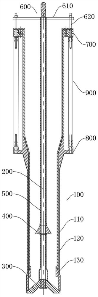 Semiconductor-grade straight-pull re-feeding cylinder