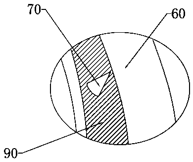 Rubber wheel for trolley and production process thereof