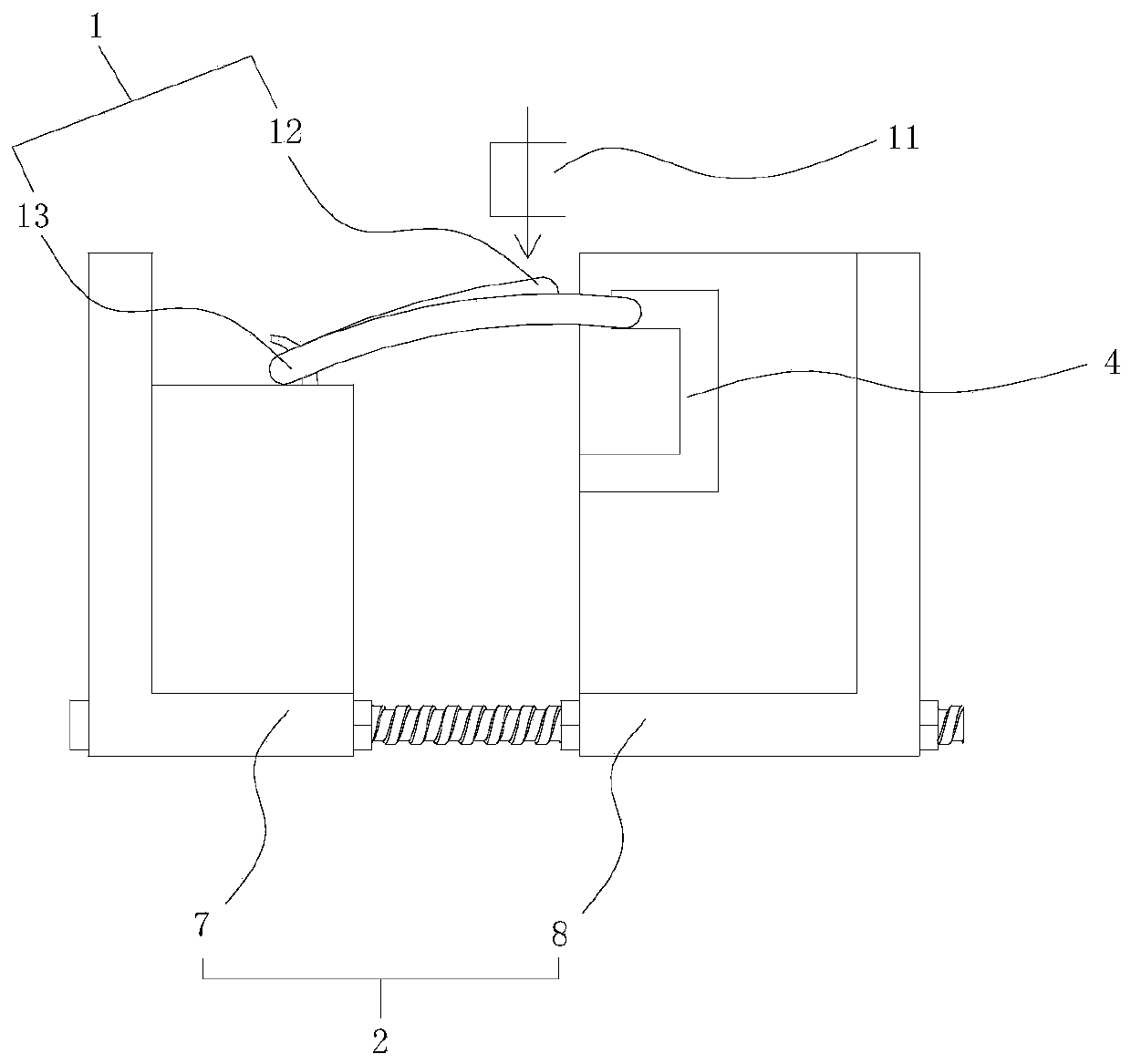 A spring bar fatigue test device and monitoring system