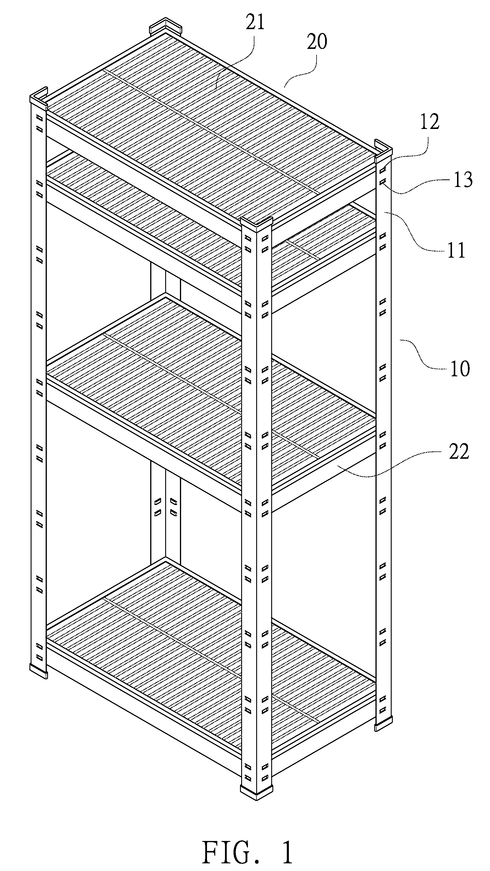 Combination shelf structure