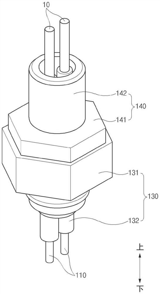 Electrode terminal assembly for liquid quality meter apparatus and liquid quality meter apparatus comprising same