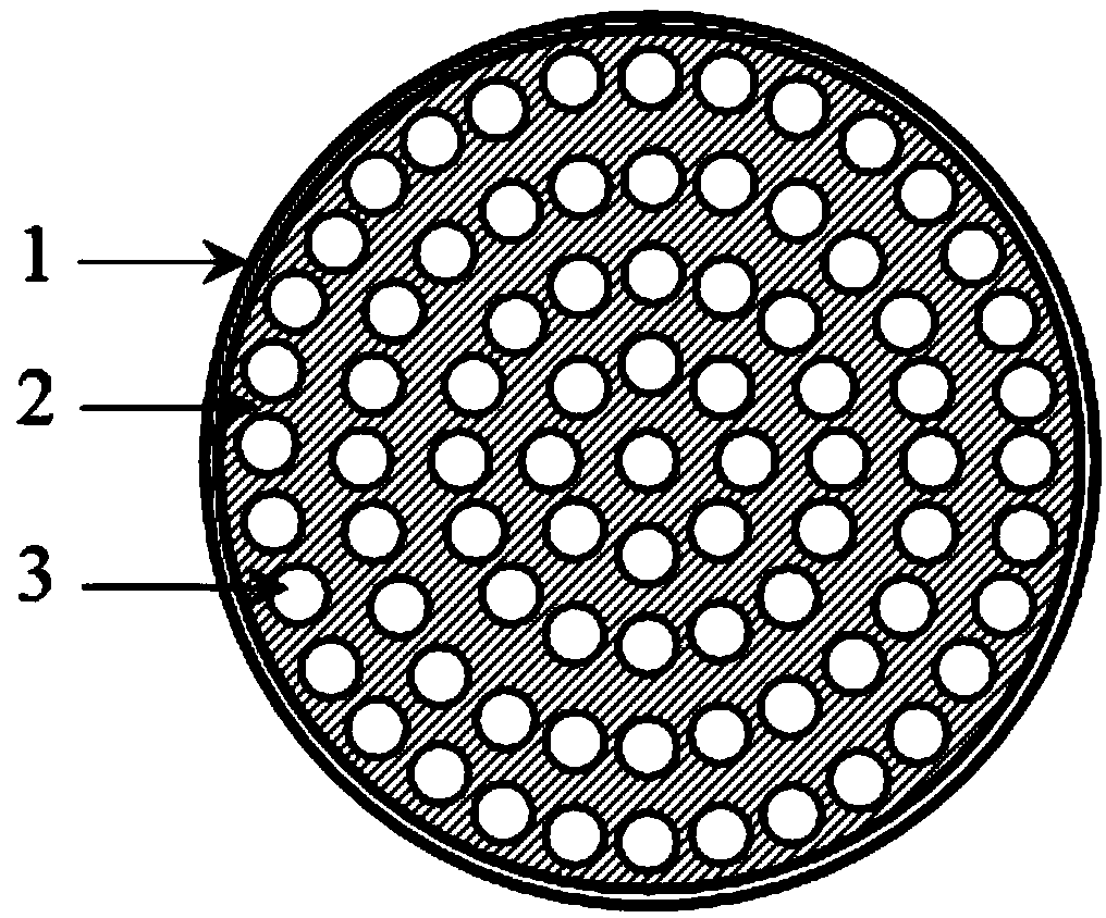 Polymer multi-core fiber tube based filter and application thereof