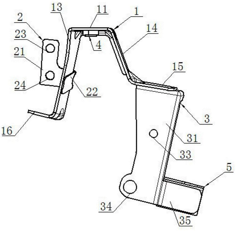 Engine trim cover mounting bracket