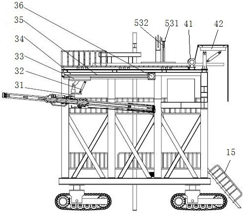 Operation rack for tunnel supporting construction