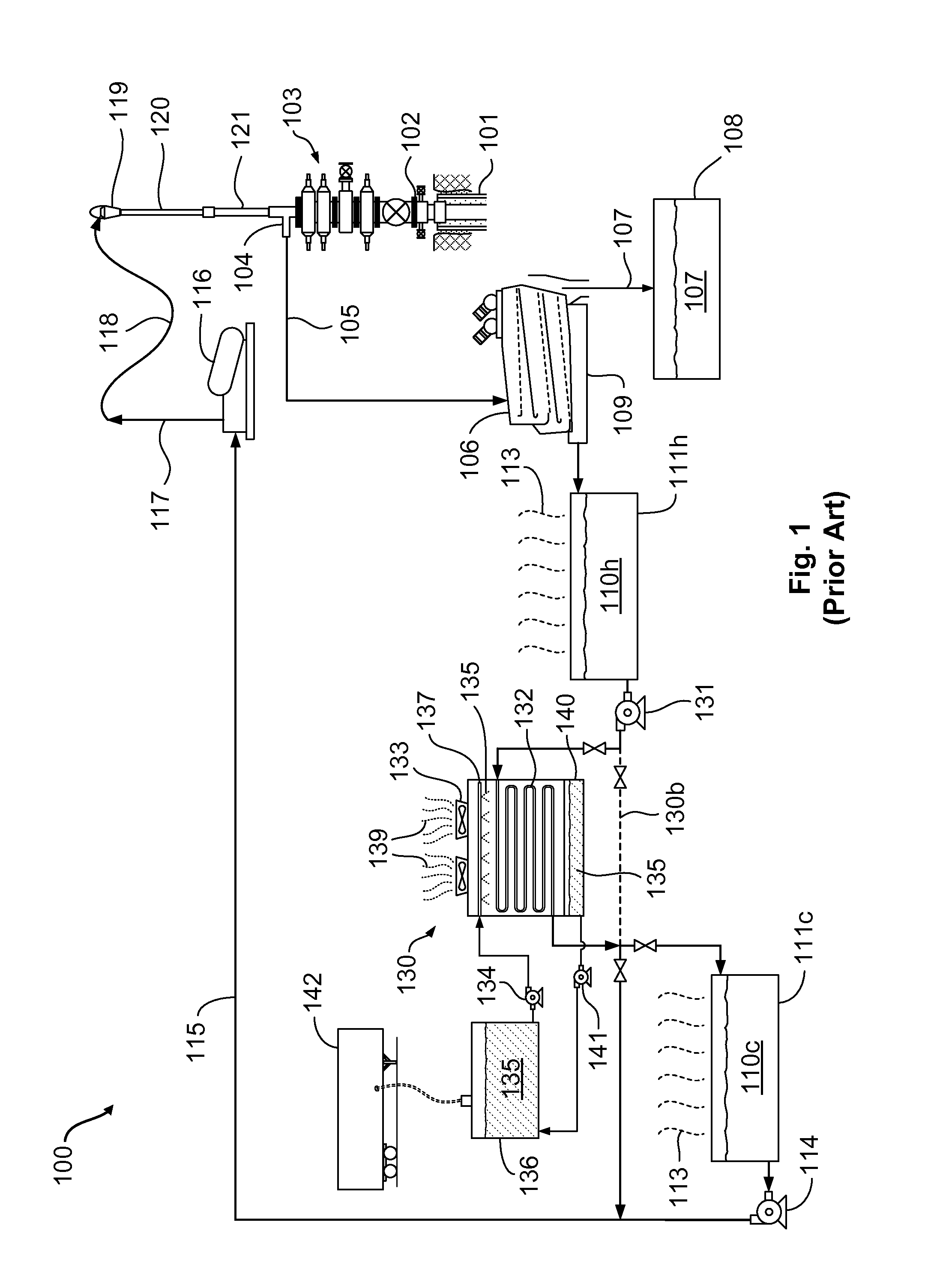 Closed loop drilling mud cooling system for land-based drilling operations