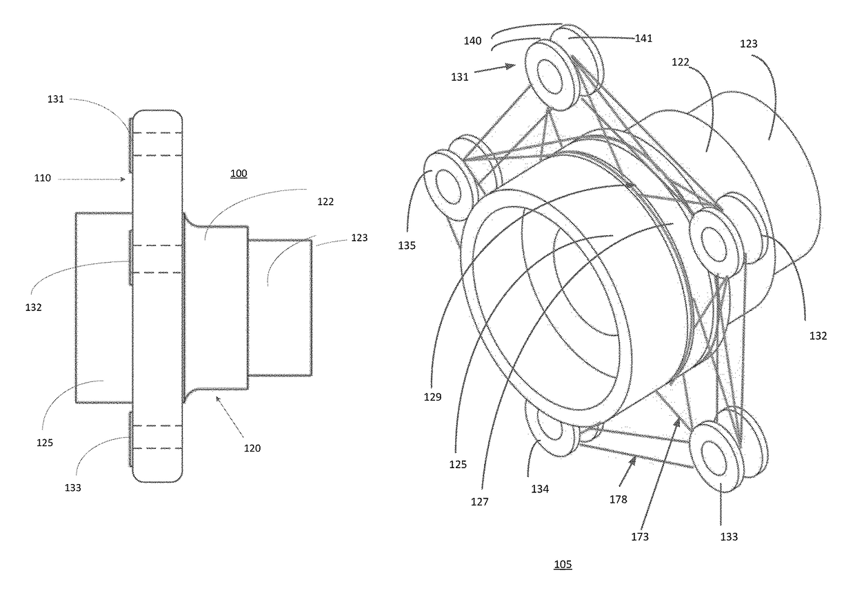 Bearing component with composite flange