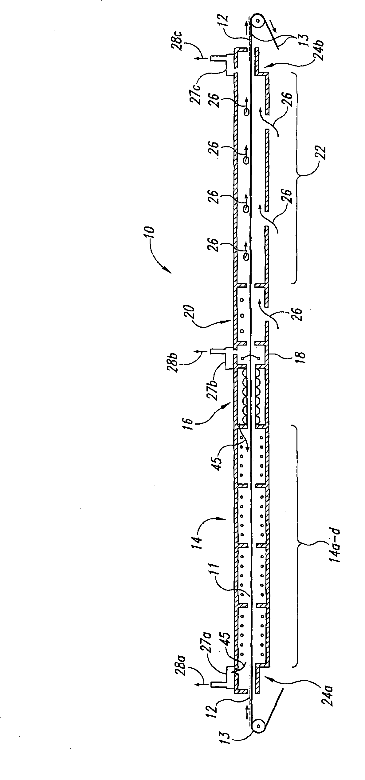 Rapid thermal firing ir conveyor furnace having high intensity heating section