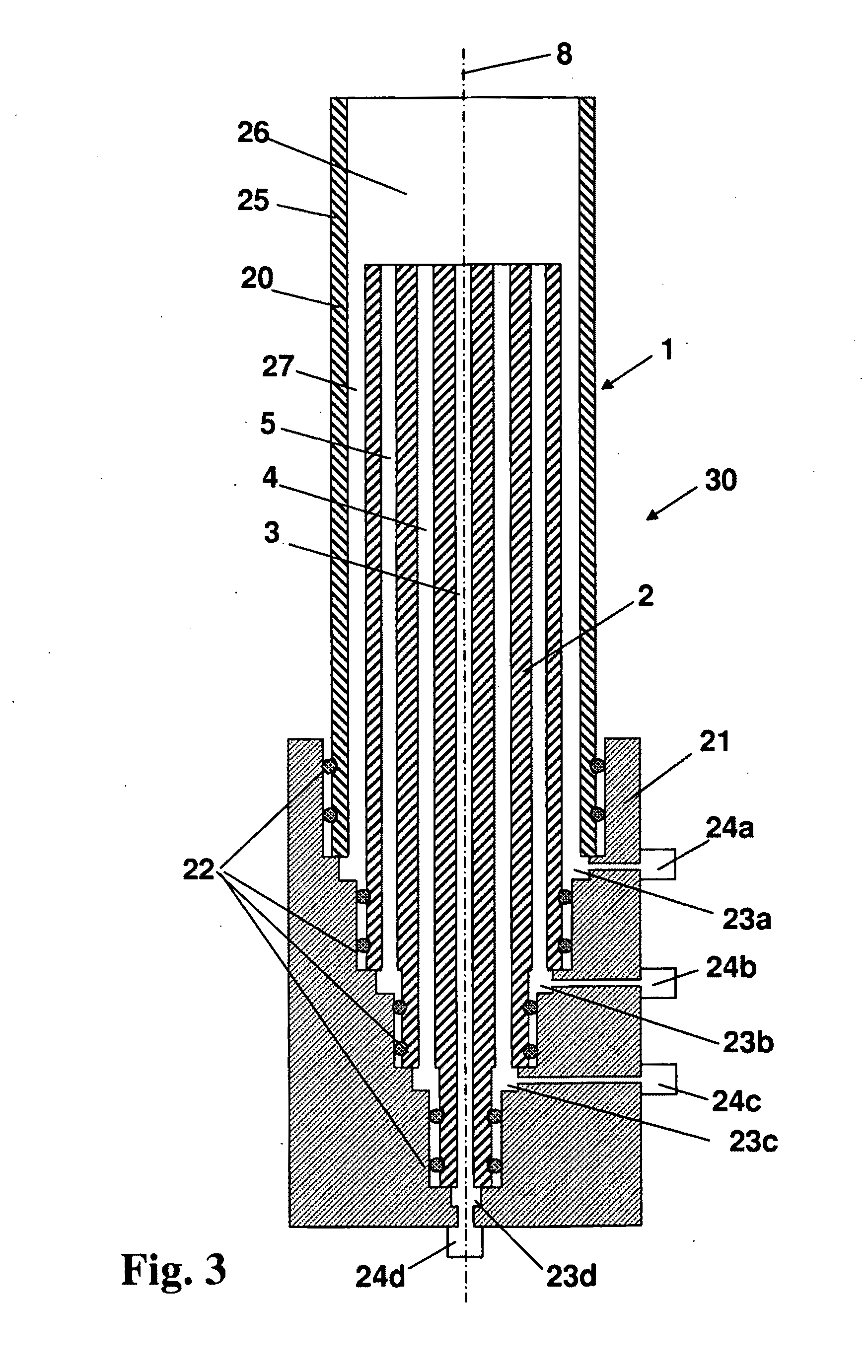 Deposition burner and method for the manufacture thereof, use of the deposition burner and method for the production of a quartz glass body by using the deposition burner