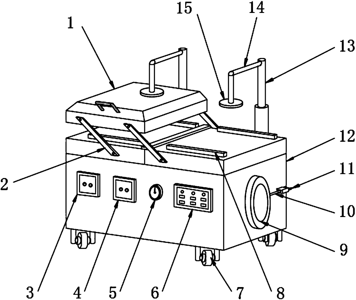 Packaging device for textile fabrics