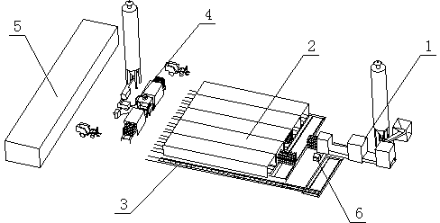 Production line for self-heat-insulation building blocks for walls