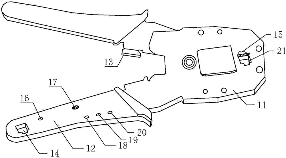 A network cable pliers with test function