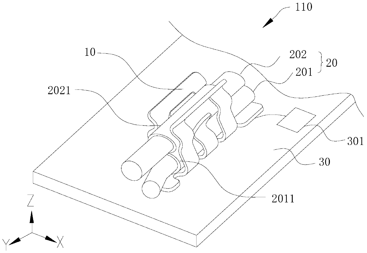 Wire clamp, circuit board assembly and electronic equipment