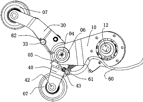 Hand grabbing mechanism of massage machine core