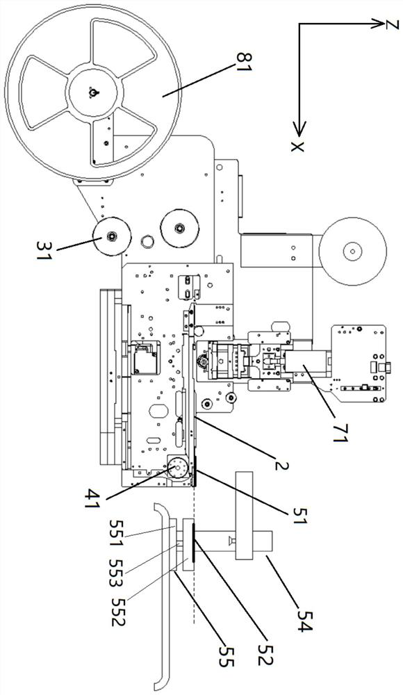 A dfn micro device taping packaging system