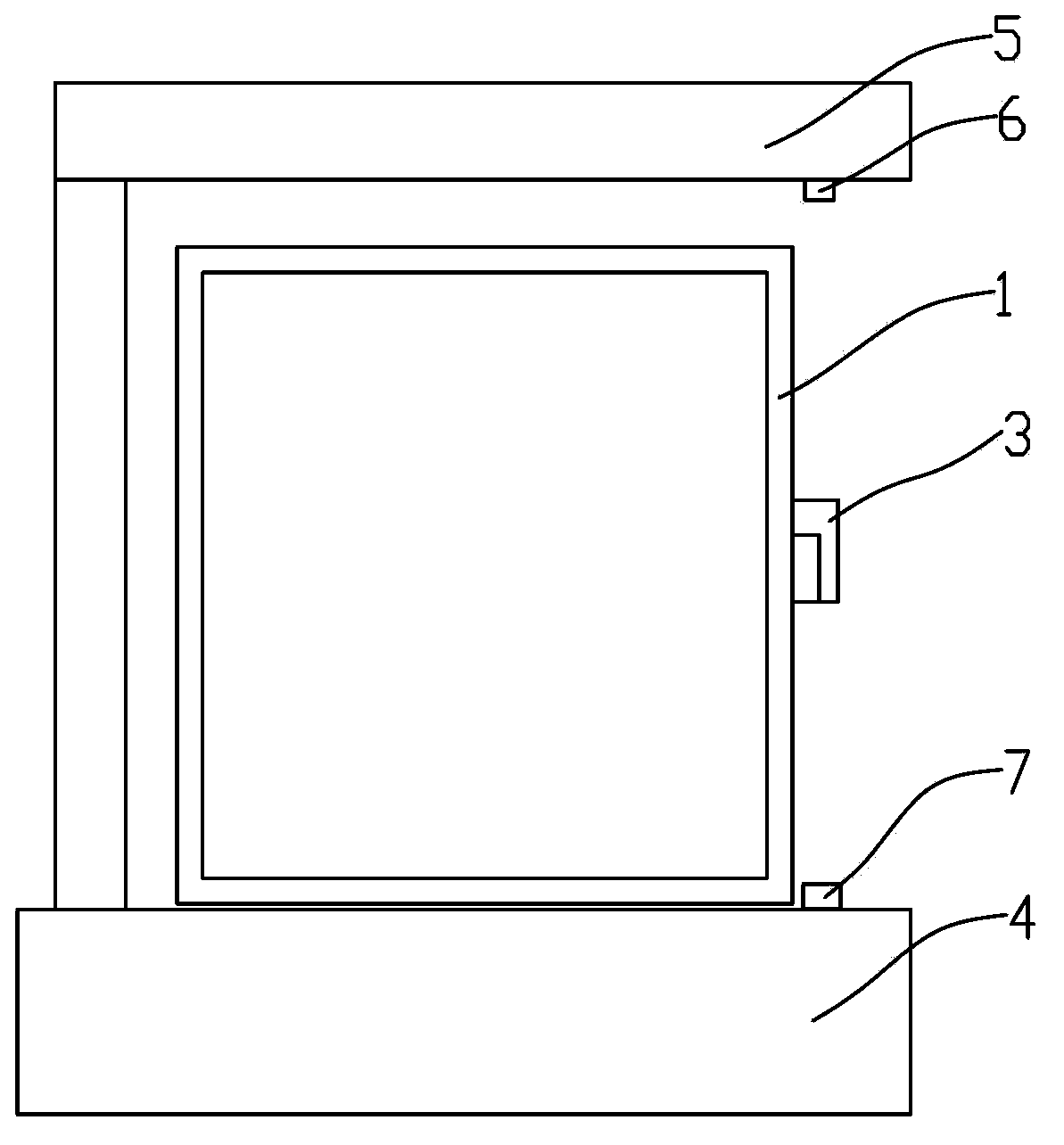 Storing frame of liquid crystal glass substrate