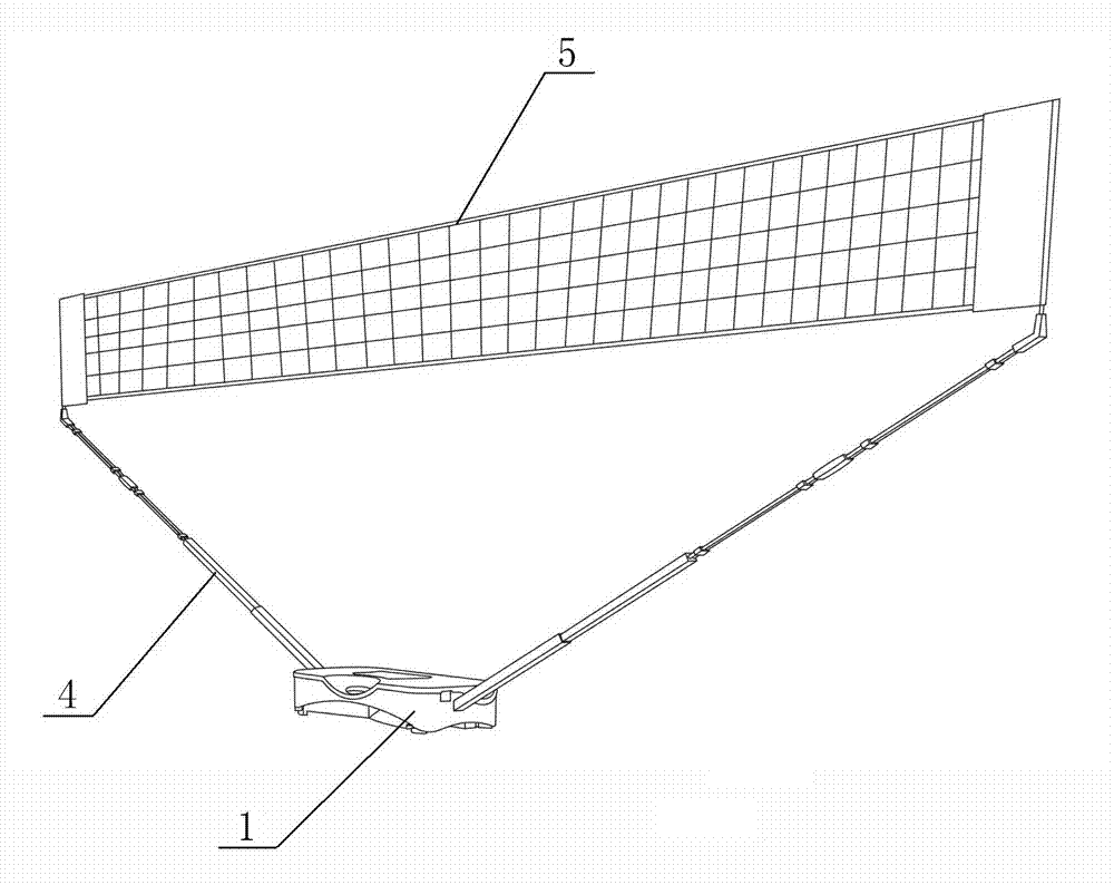 Portable two-in-one badminton and tennis net structure