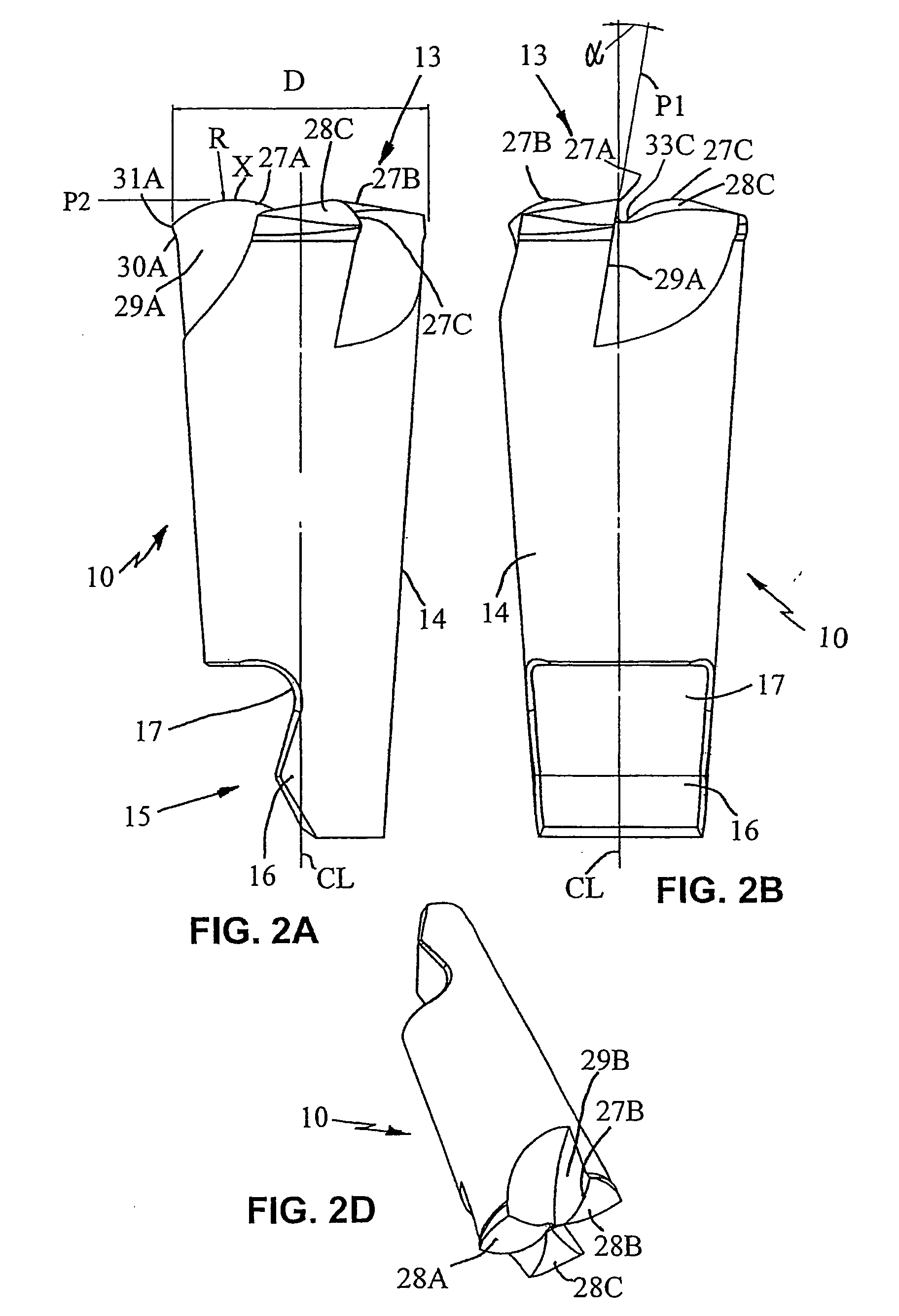 Milling cutter having three continuously curved cutting edges