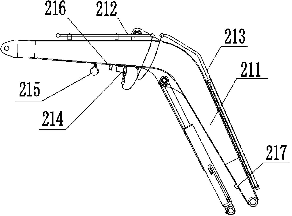 Deflection-swinging type semi-automatic rod replacing hydraulic rock drilling machine