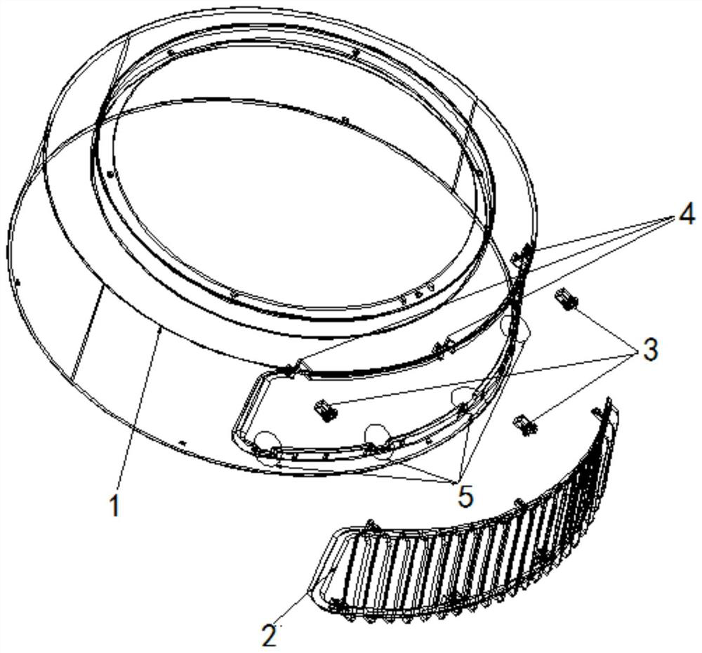 Air inlet/outlet grille structure and air conditioner indoor machine